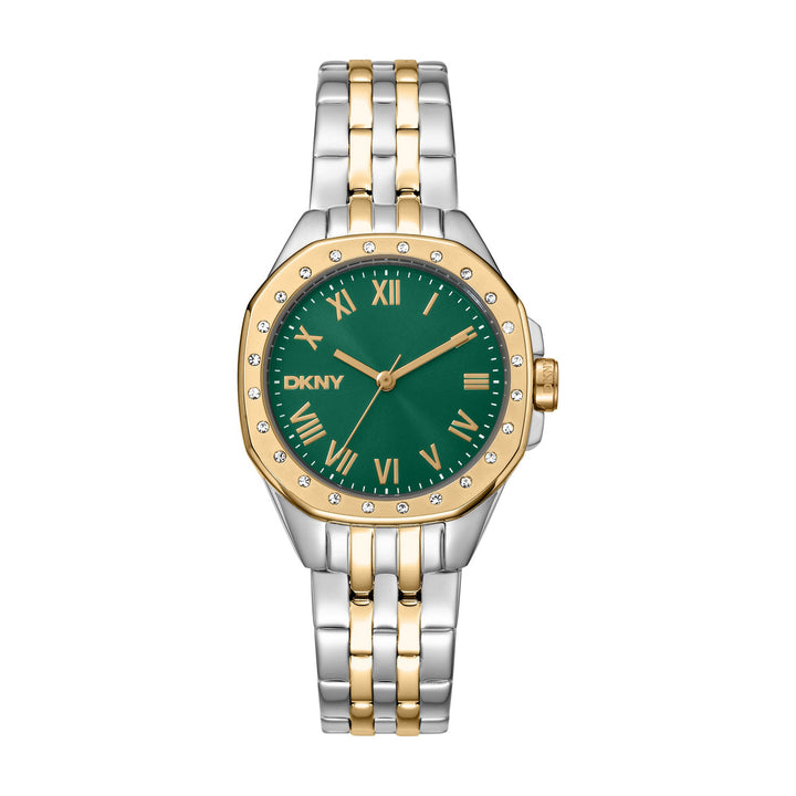 Brooklyn Mini Quartz Green Round Dial Women's Watch - DK1L013M0095