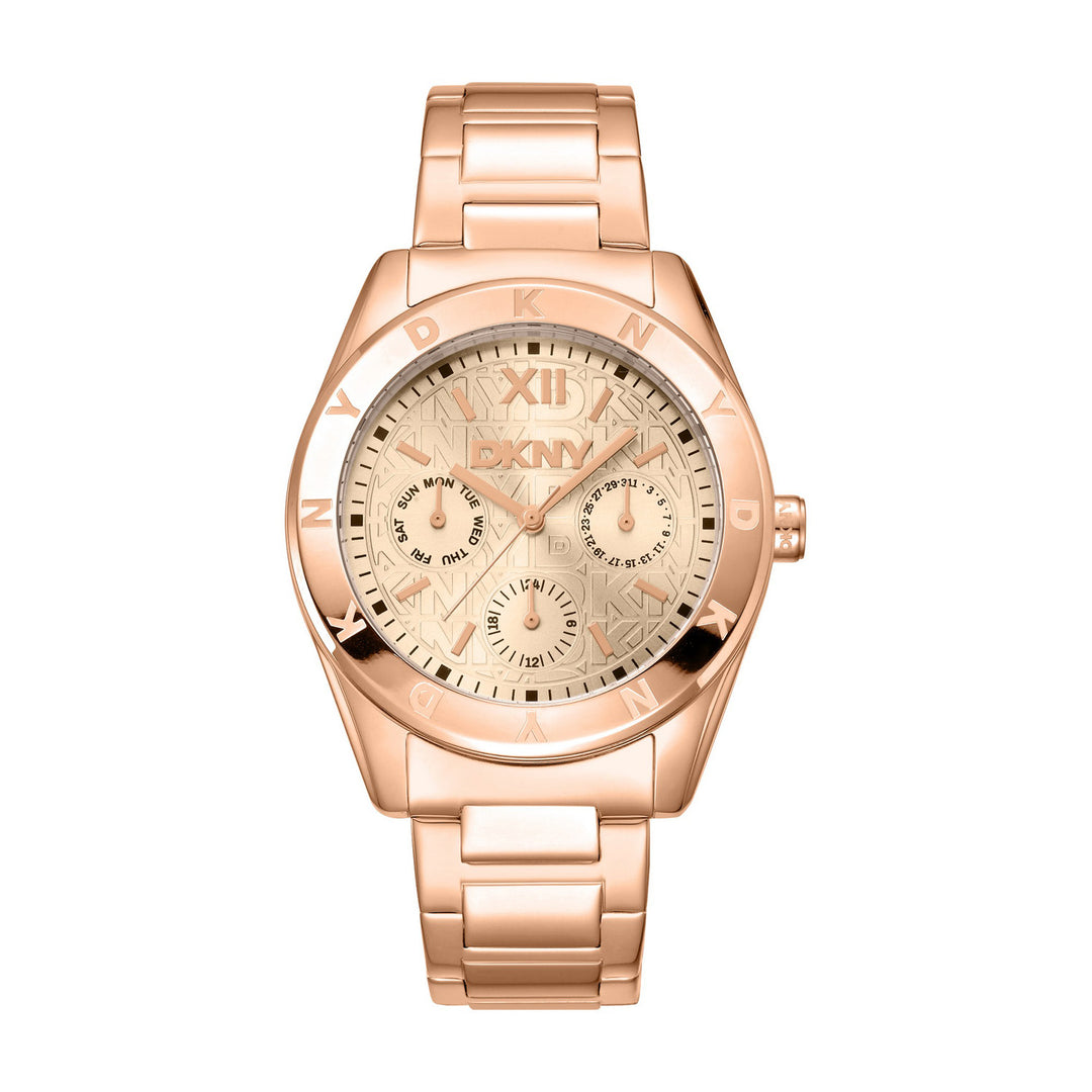 Chambers Multi Sport Multifunction Rose Gold Round Dial Women's Watch - DK1L015M0045