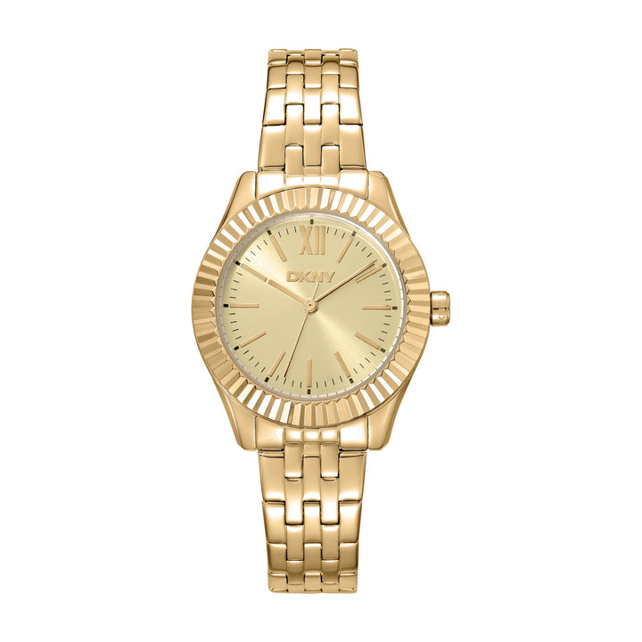 Everyday Quartz Gold Round Dial Women's Watch - DK1L017M1065