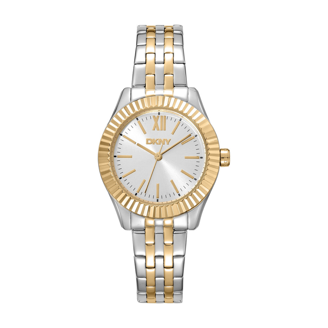 Everyday Quartz Silver Round Dial Women's Watch - DK1L017M1085