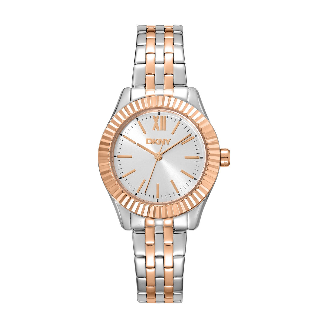 Everyday Quartz Silver Round Dial Women's Watch - DK1L017M1105