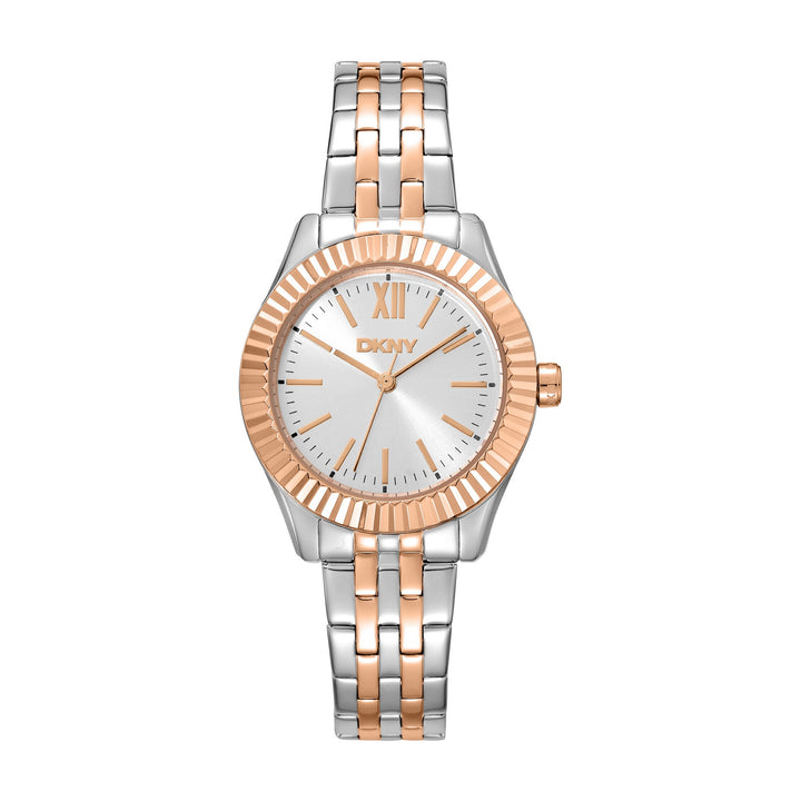 Everyday Quartz Silver Round Dial Women's Watch - DK1L017M1105