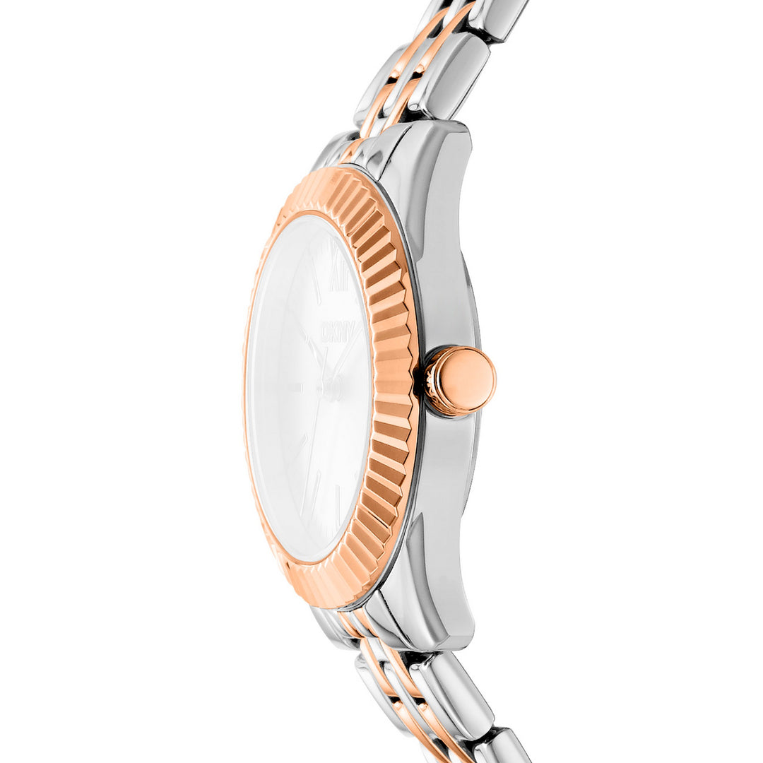 Everyday Quartz Silver Round Dial Women's Watch - DK1L017M1105
