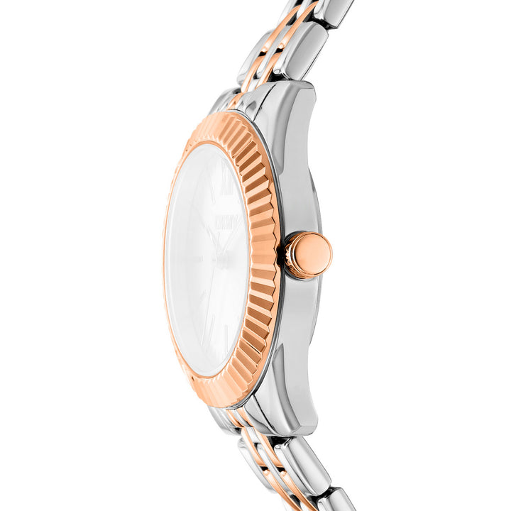 Everyday Quartz Silver Round Dial Women's Watch - DK1L017M1105