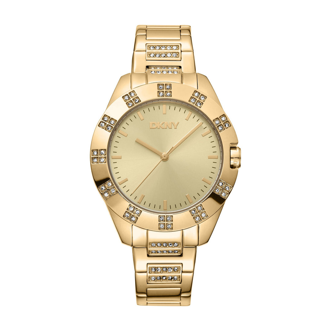 Park Ave Glitz Quartz Gold Round Dial Women's Watch - DK1L019M0035