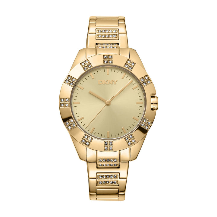 Park Ave Glitz Quartz Gold Round Dial Women's Watch - DK1L019M0035