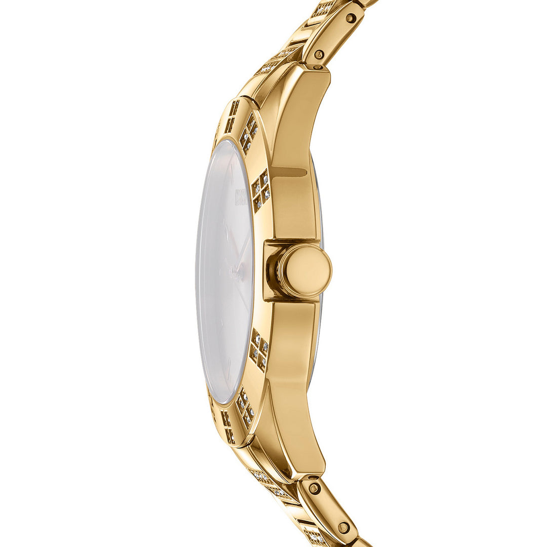 Park Ave Glitz Quartz Gold Round Dial Women's Watch - DK1L019M0035