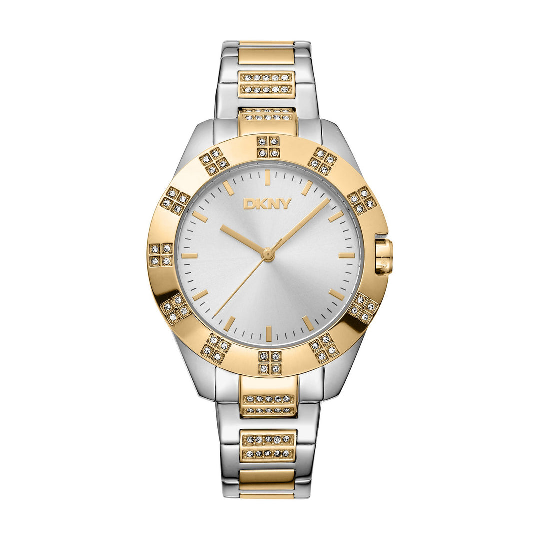 Park Ave Glitz Quartz Silver Round Dial Women's Watch - DK1L019M0055