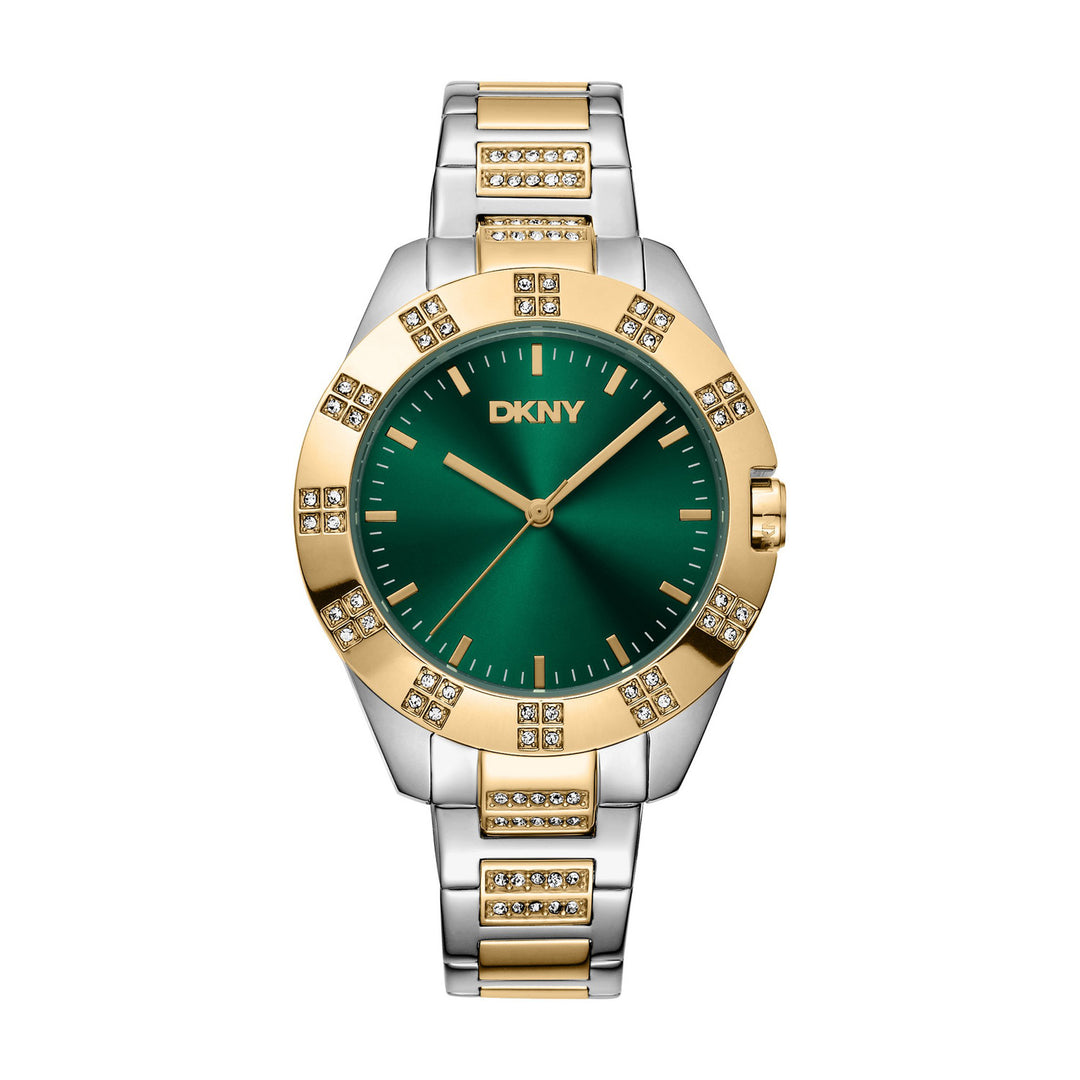 Park Ave Glitz Quartz Green Round Dial Women's Watch - DK1L019M0065