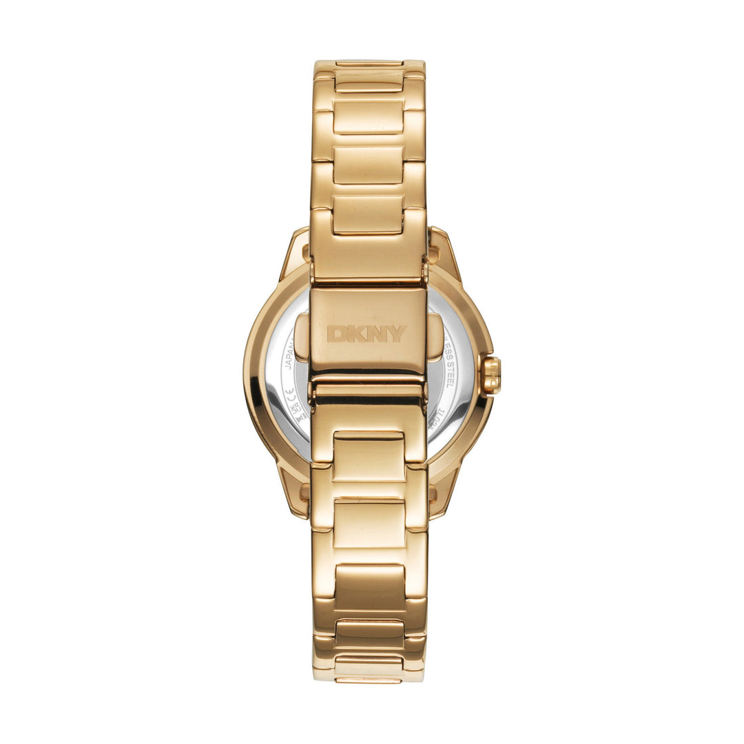 Park Ave Logo Quartz Gold Round Dial Women's Watch - DK1L021M0055