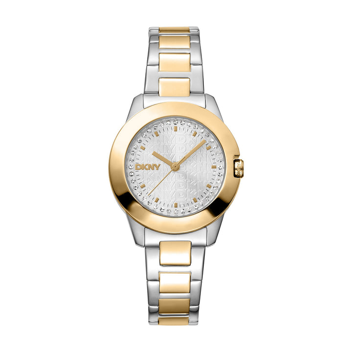 Park Ave Logo Quartz Silver Round Dial Women's Watch - DK1L021M0075