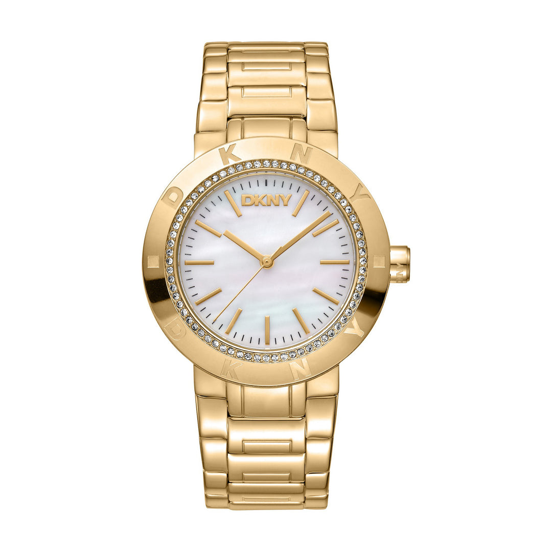 Eastside Logo Quartz White Round Dial Women's Watch - DK1L023M0035