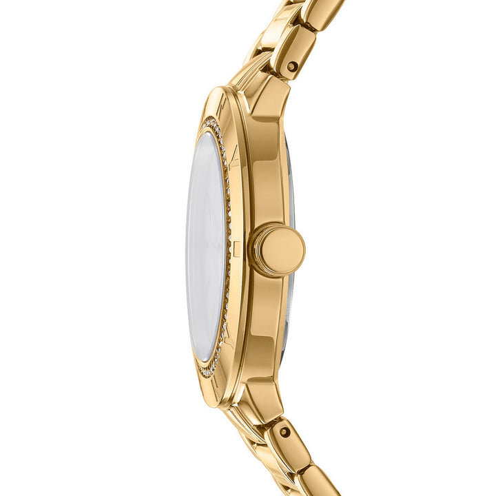 Eastside Logo Quartz White Round Dial Women's Watch - DK1L023M0035