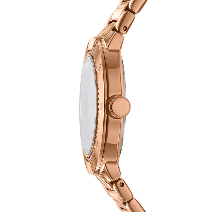 Eastside Logo Quartz White Round Dial Women's Watch - DK1L023M0045