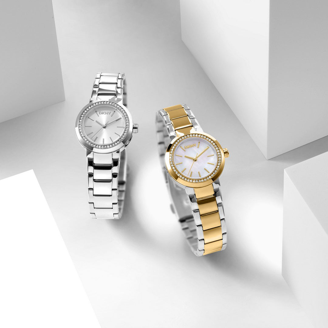 Eastside Mini Quartz Silver Round Dial Women's Watch - DK1L024M0135