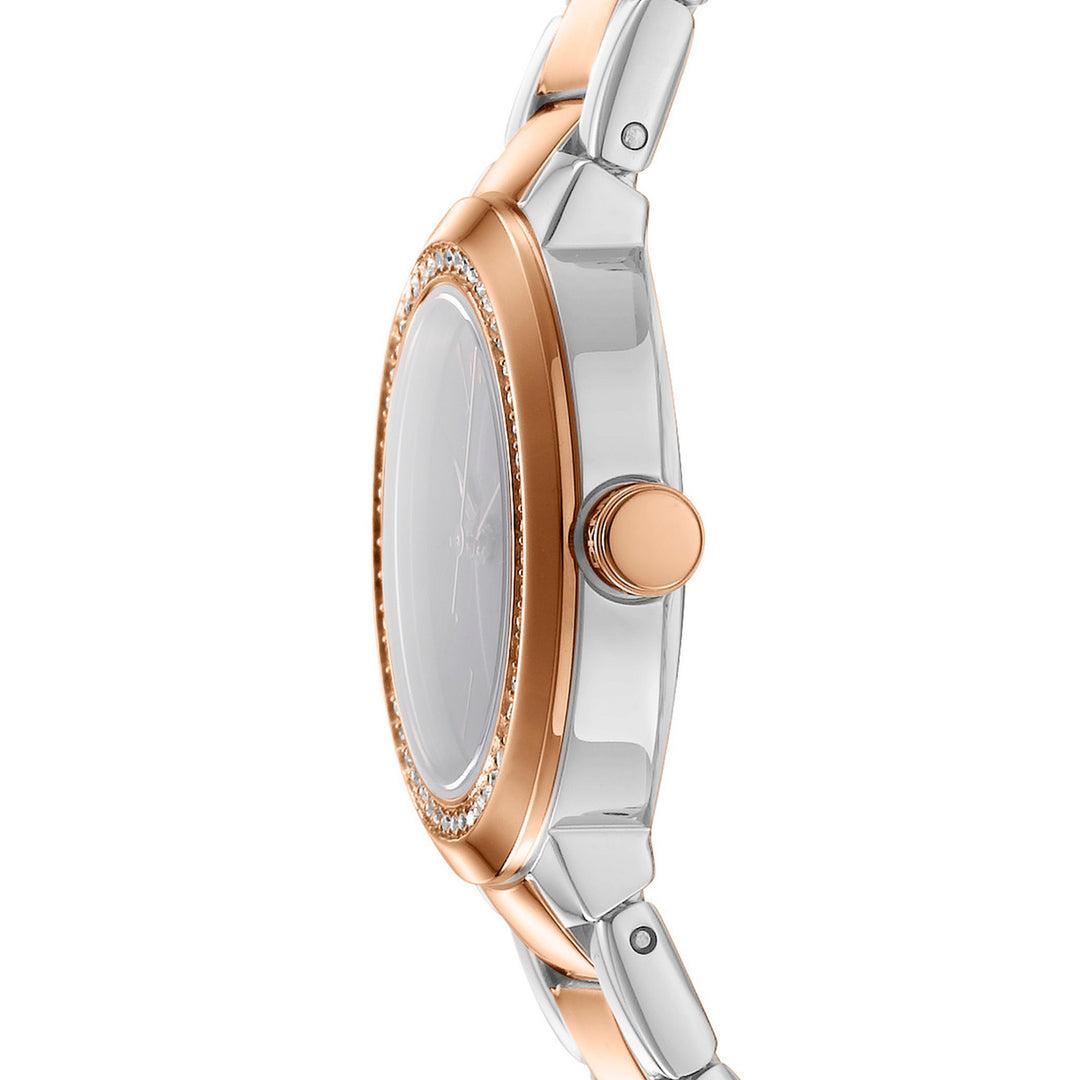 Eastside Mini Quartz White Round Dial Women's Watch - DK1L024M0175