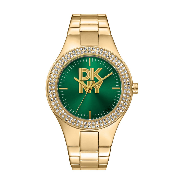 Quartz Green Round Dial Women's Watch - DK1L025M0055