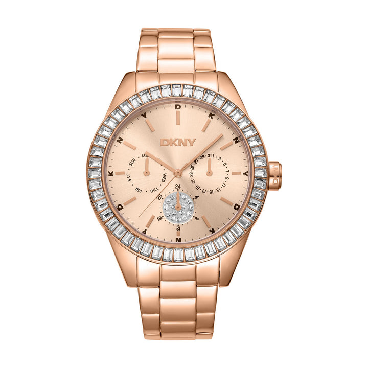 Nolita Multi Glitz Multifunction Rose Gold Round Dial Women's Watch - DK1L027M0065