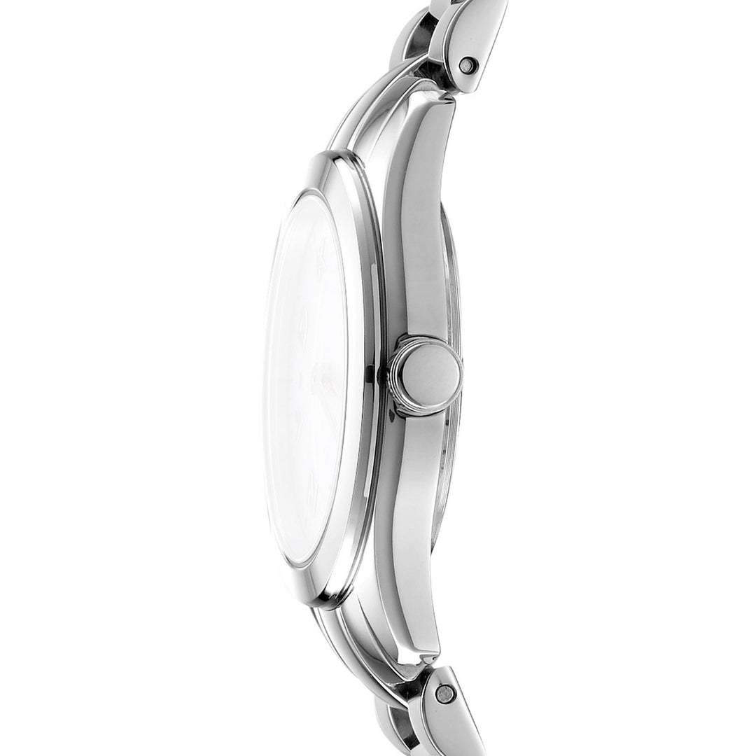 Astoria Logo Quartz White Round Dial Women's Watch - DK1L033M0045