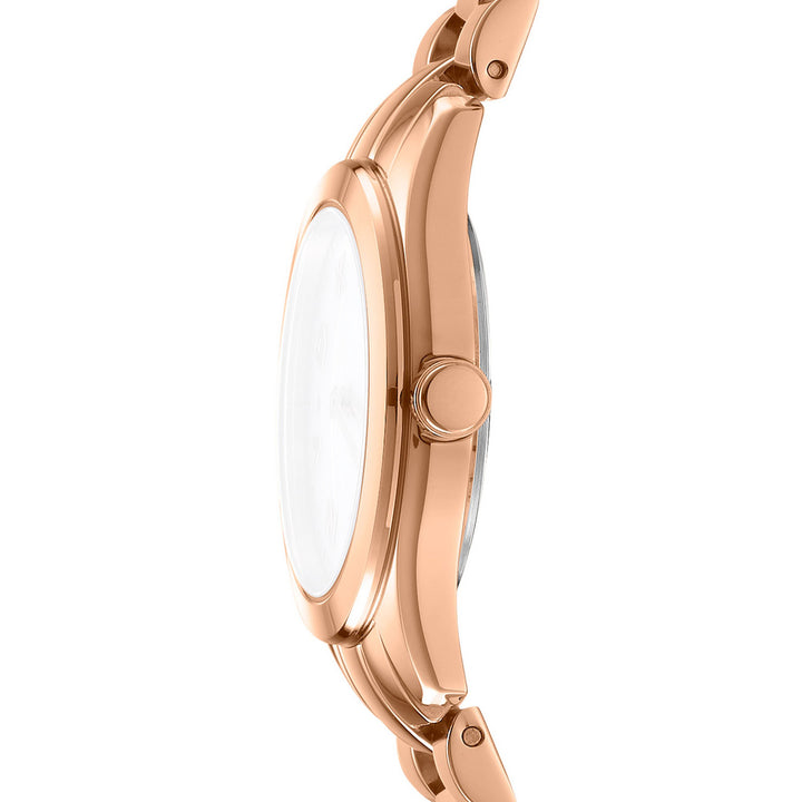 Astoria Logo Quartz White Round Dial Women's Watch - DK1L033M0075