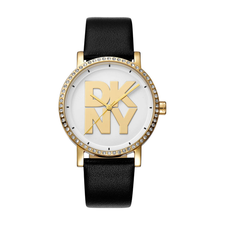 Soho Logo Quartz Silver Round Dial Women's Watch - DK1L035L0025