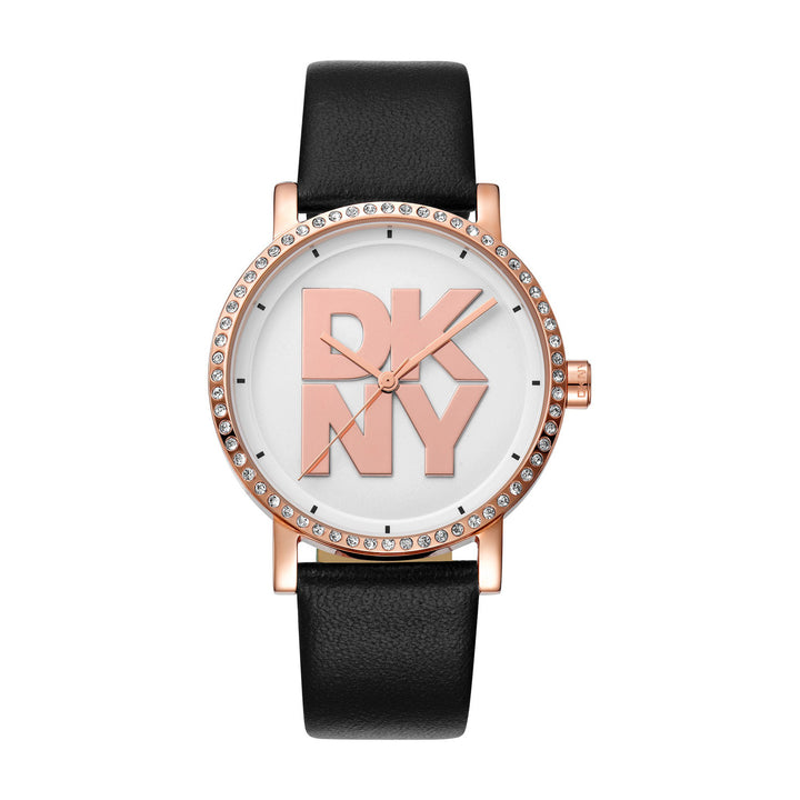 Soho Logo Quartz Silver Round Dial Women's Watch - DK1L035L0035