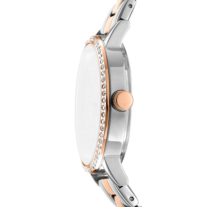 Soho Logo Quartz Silver Round Dial Women's Watch - DK1L035M0095