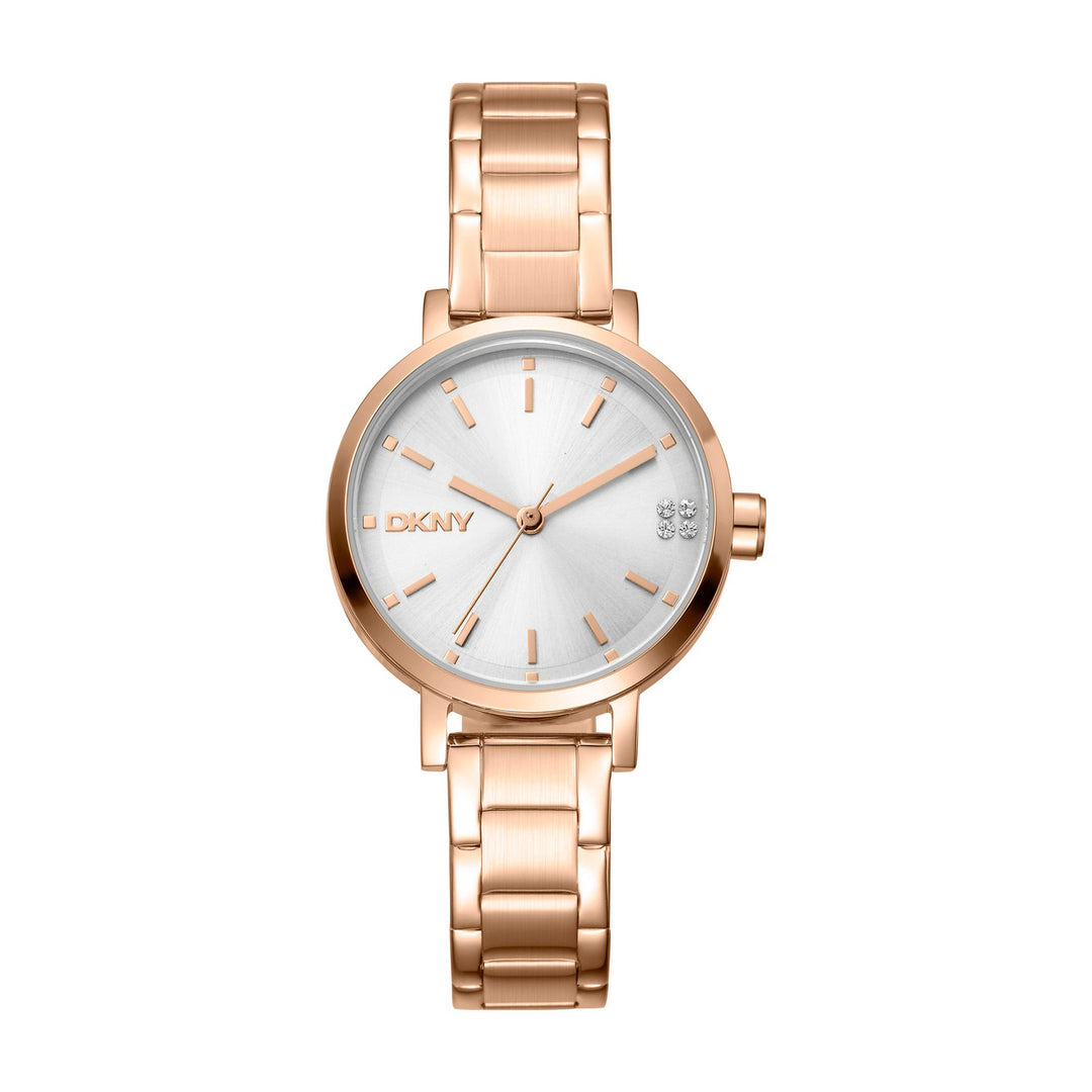 Soho Glitz Quartz Silver Round Dial Women's Watch - DK1L038M0065