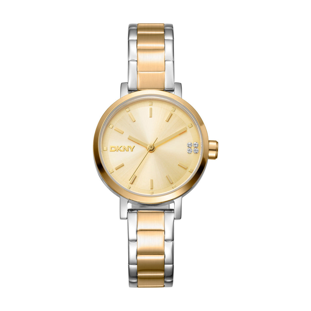 Soho Glitz Quartz Gold Round Dial Women's Watch - DK1L038M0075