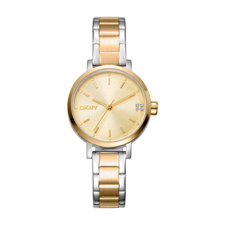 Soho Glitz Quartz Gold Round Dial Women's Watch - DK1L038M0075