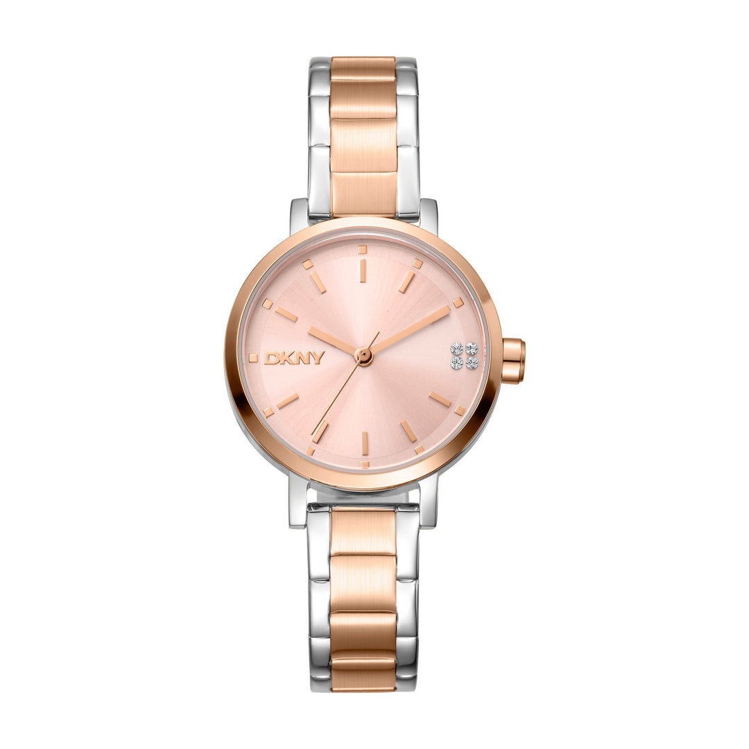 Soho Glitz Quartz Rose Gold Round Dial Women's Watch - DK1L038M0095