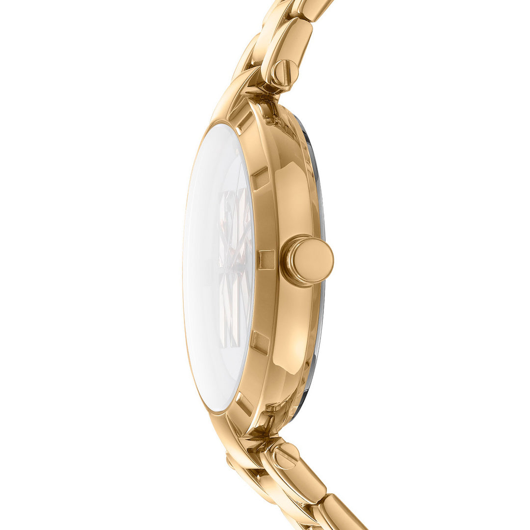 Essential Logo Quartz Silver Round Dial Women's Watch - DK1L041M0065