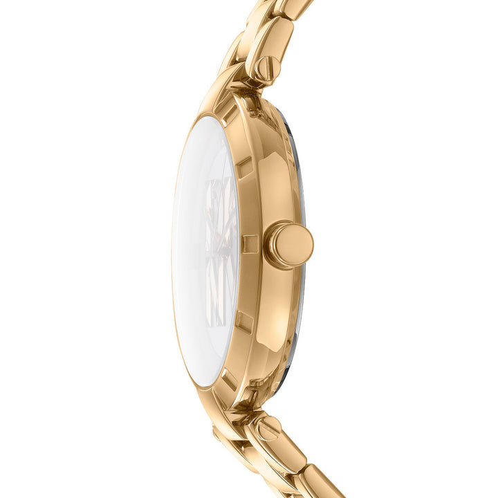 Essential Logo Quartz Silver Round Dial Women's Watch - DK1L041M0065