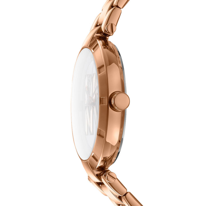 Essential Logo Quartz Silver Round Dial Women's Watch - DK1L041M0075
