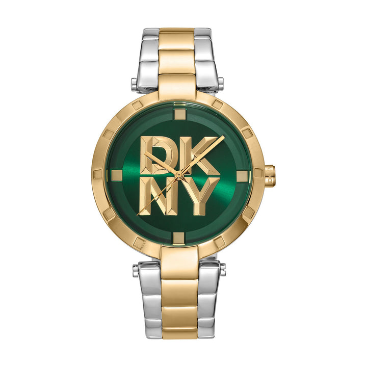 Essential Logo Quartz Green Round Dial Women's Watch - DK1L041M0085
