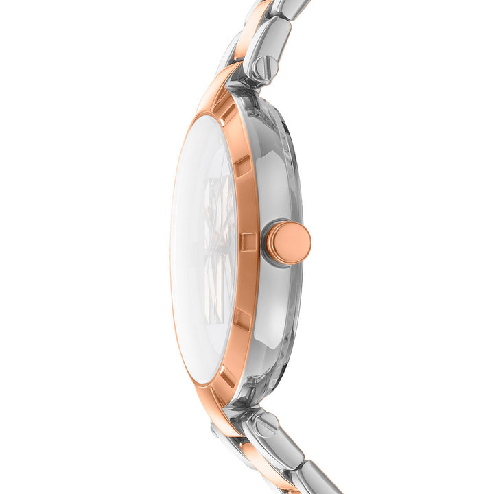 Essential Logo Quartz Blue Round Dial Women's Watch - DK1L041M0095