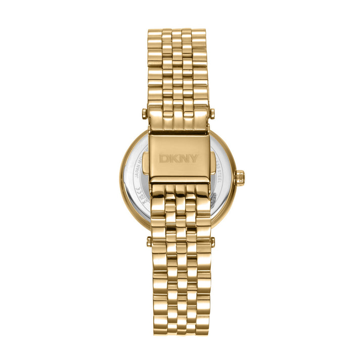 Essential Glitz Quartz Gold Round Dial Women's Watch - DK1L042M0055