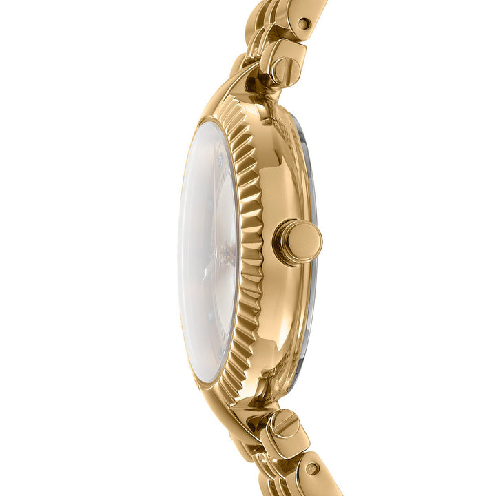 Essential Glitz Quartz Gold Round Dial Women's Watch - DK1L042M0055
