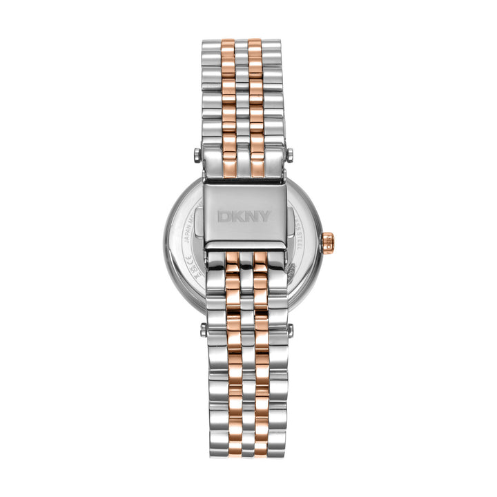 Essential Glitz Quartz Silver Round Dial Women's Watch - DK1L042M0085