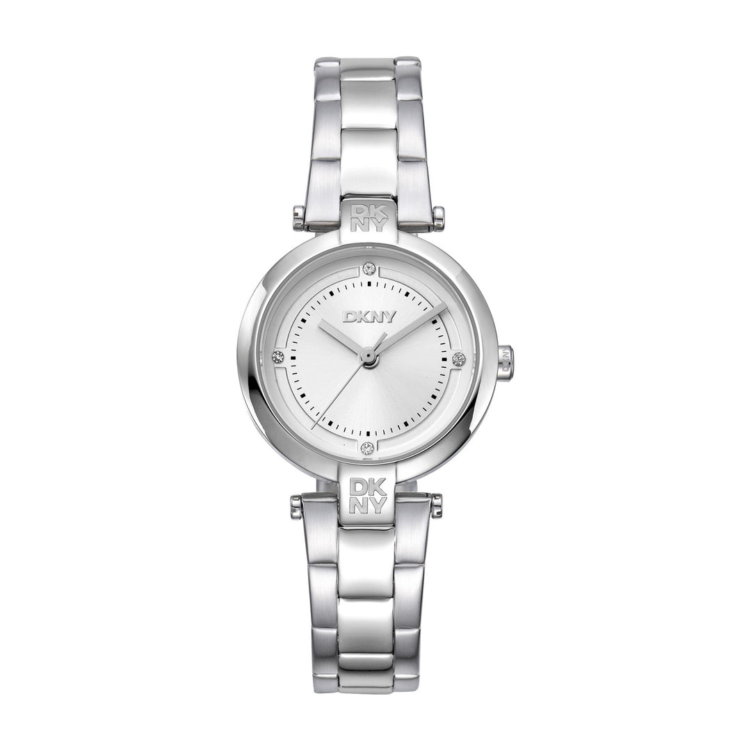 Essential Mini Quartz Silver Round Dial Women's Watch - DK1L043M0045