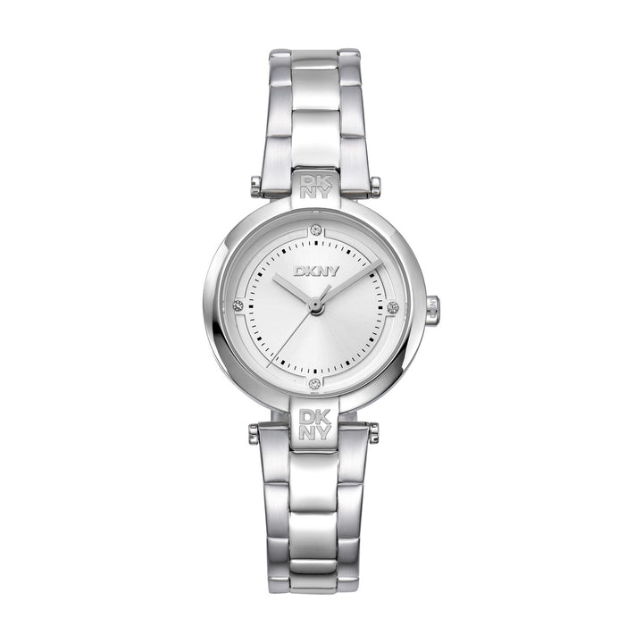 Essential Mini Quartz Silver Round Dial Women's Watch - DK1L043M0045