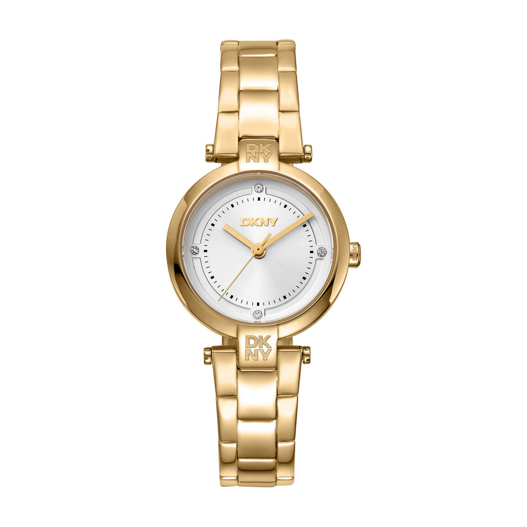 Essential Mini Quartz Silver Round Dial Women's Watch - DK1L043M0055