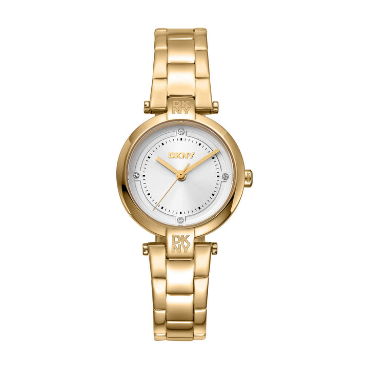 Essential Mini Quartz Silver Round Dial Women's Watch - DK1L043M0055