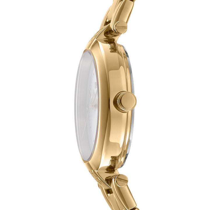 Essential Mini Quartz Silver Round Dial Women's Watch - DK1L043M0055
