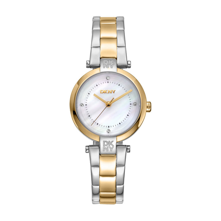 Essential Mini Quartz White Round Dial Women's Watch - DK1L043M0075