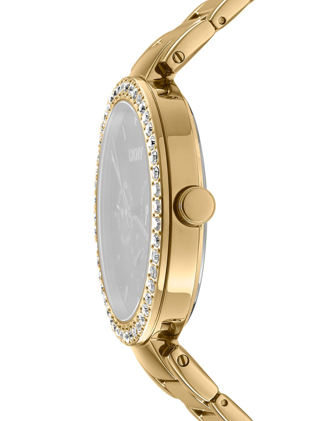 Downtown Glitz Multifunction Silver Round Dial Women's Watch - DK1L044M0055