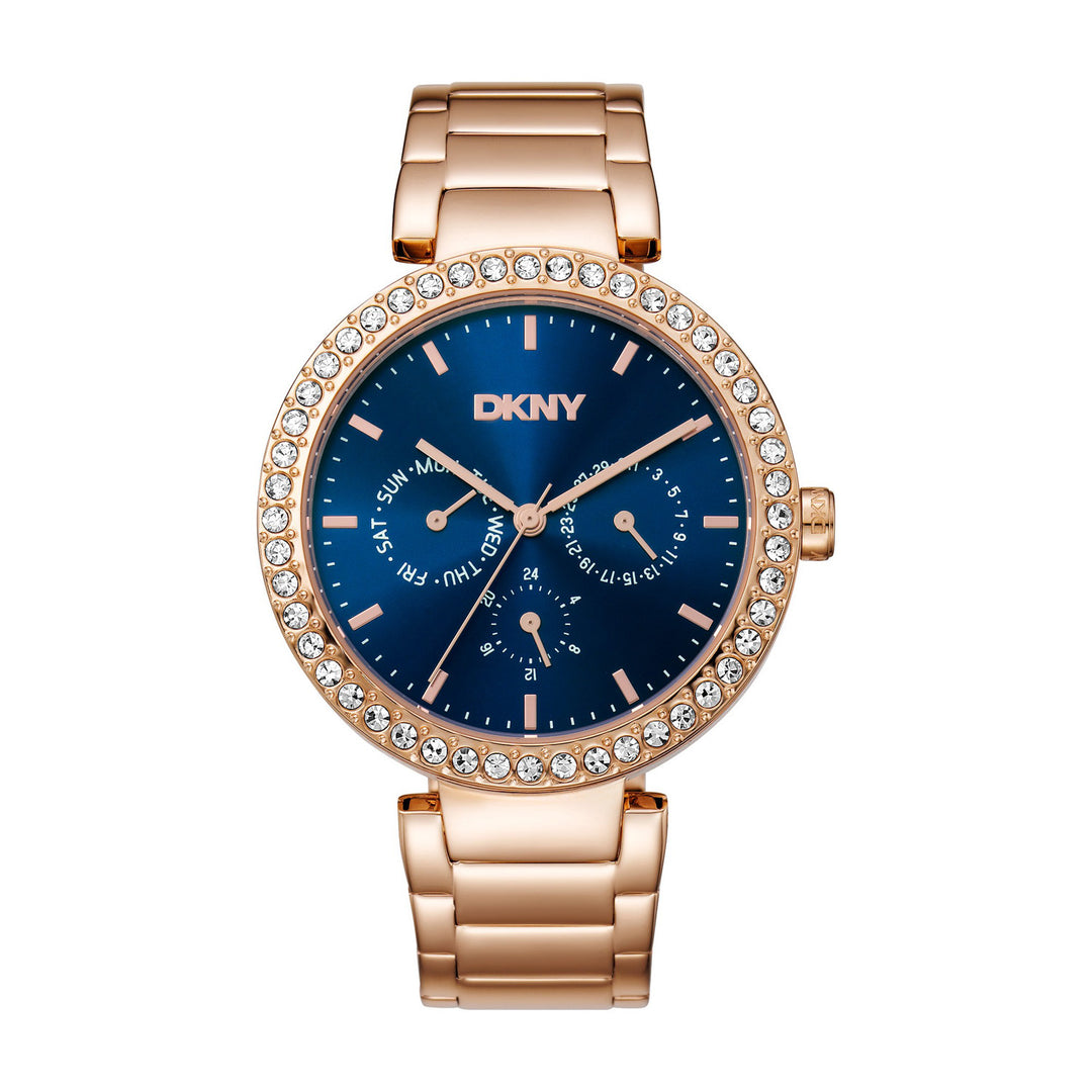 Downtown Glitz Multifunction Blue Round Dial Women's Watch - DK1L044M0065
