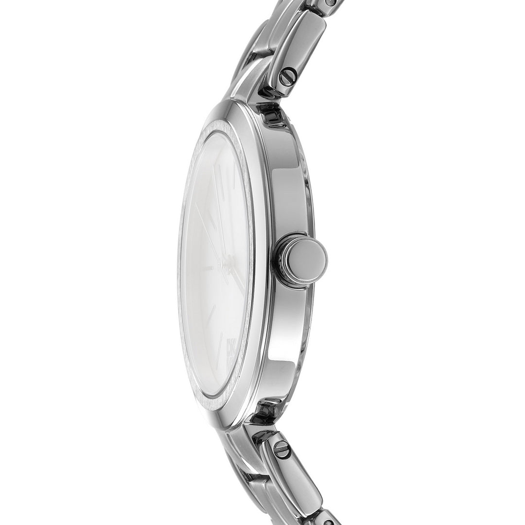 Downtown Midi Quartz Silver Round Dial Women's Watch - DK1L045M0035