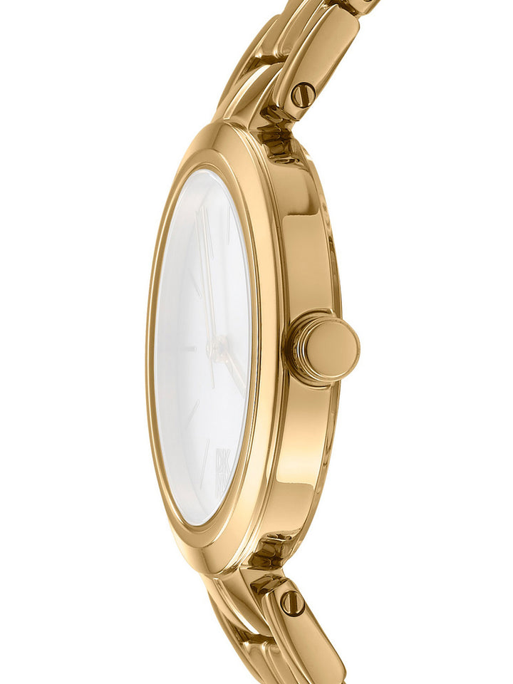 Downtown Midi Quartz Silver Round Dial Women's Watch - DK1L045M0055