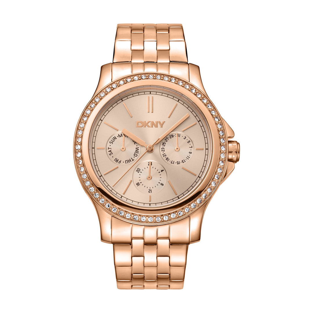 Nolita Multi Glitz Multifunction Rose Gold Round Dial Women's Watch - DK1L064M0075